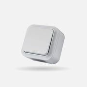 Stinel Ermes Single Surface-Mount 2-Way Switch – White, 10A/250V IP54