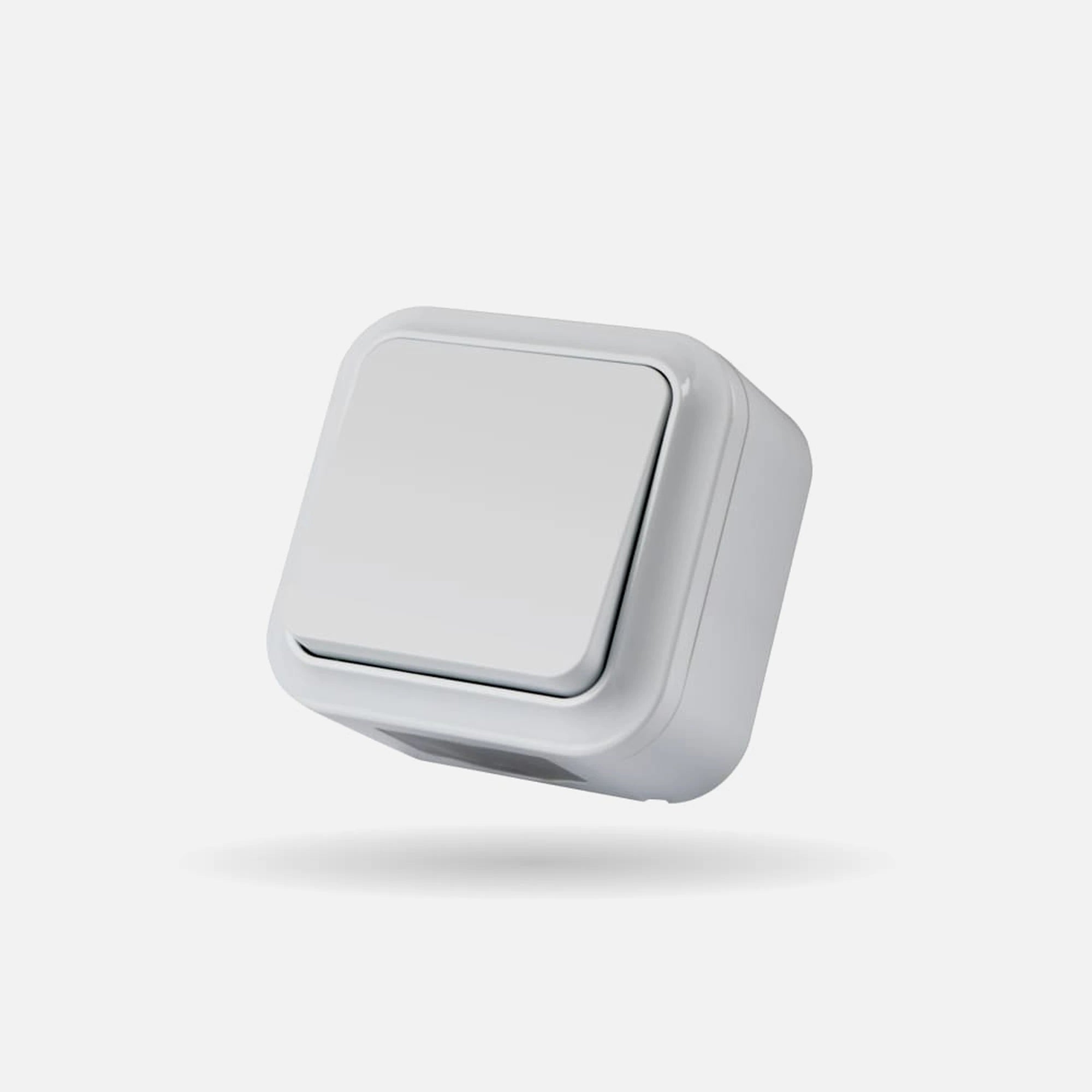 Stinel Ermes Single Surface-Mount 2-Way Switch – White, 10A/250V IP54