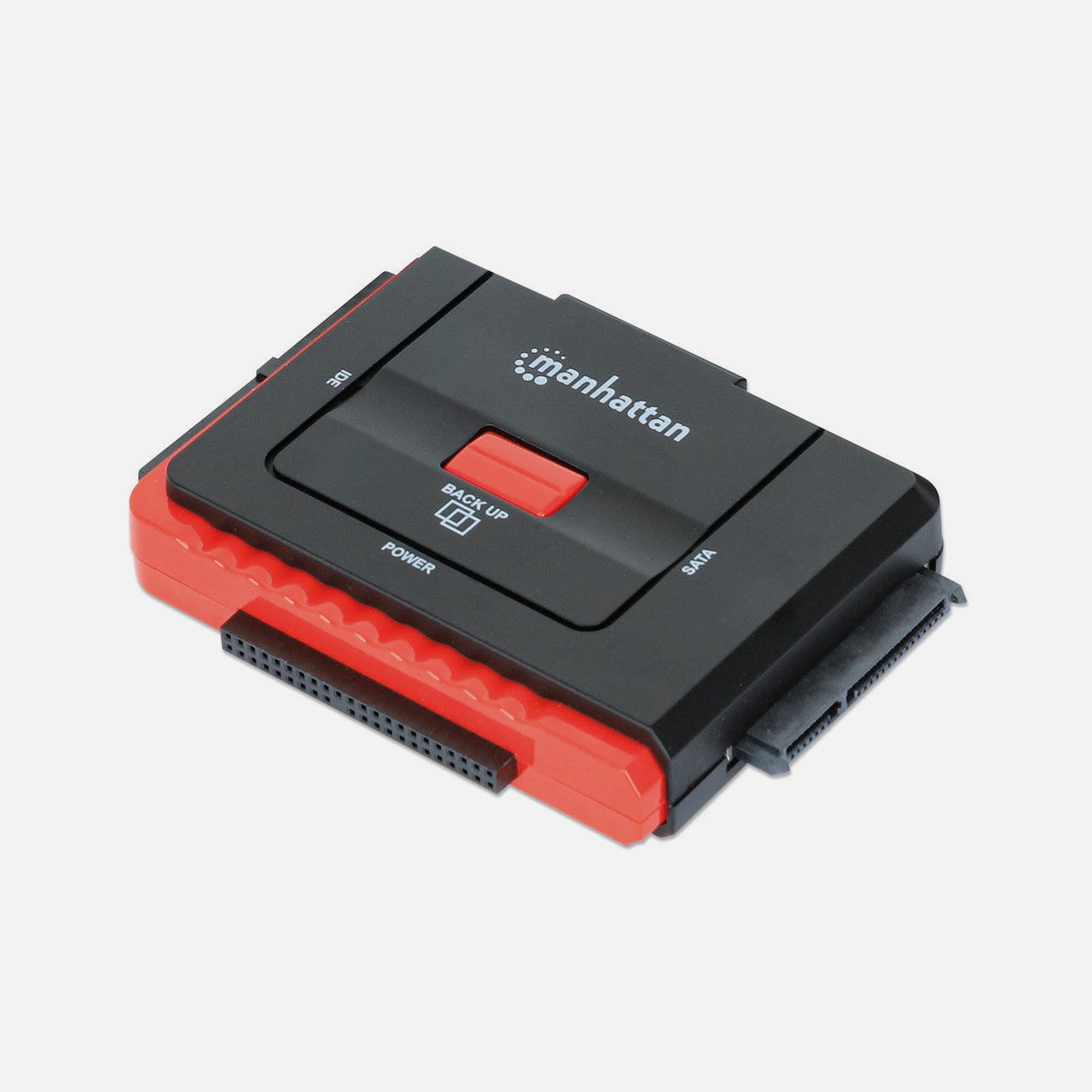 Manhattan IUSB-ADAPT USB 2.0 to SATA & IDE Converter – 480Mbps, One-Touch Backup