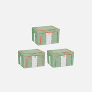 AJ Clothes Storage Organizer Bags 101L Set of 3 – 62x43x38cm, Light Green