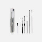 AJ 7-Piece Earwax Removal Kit – Stainless Steel with Case, Silver