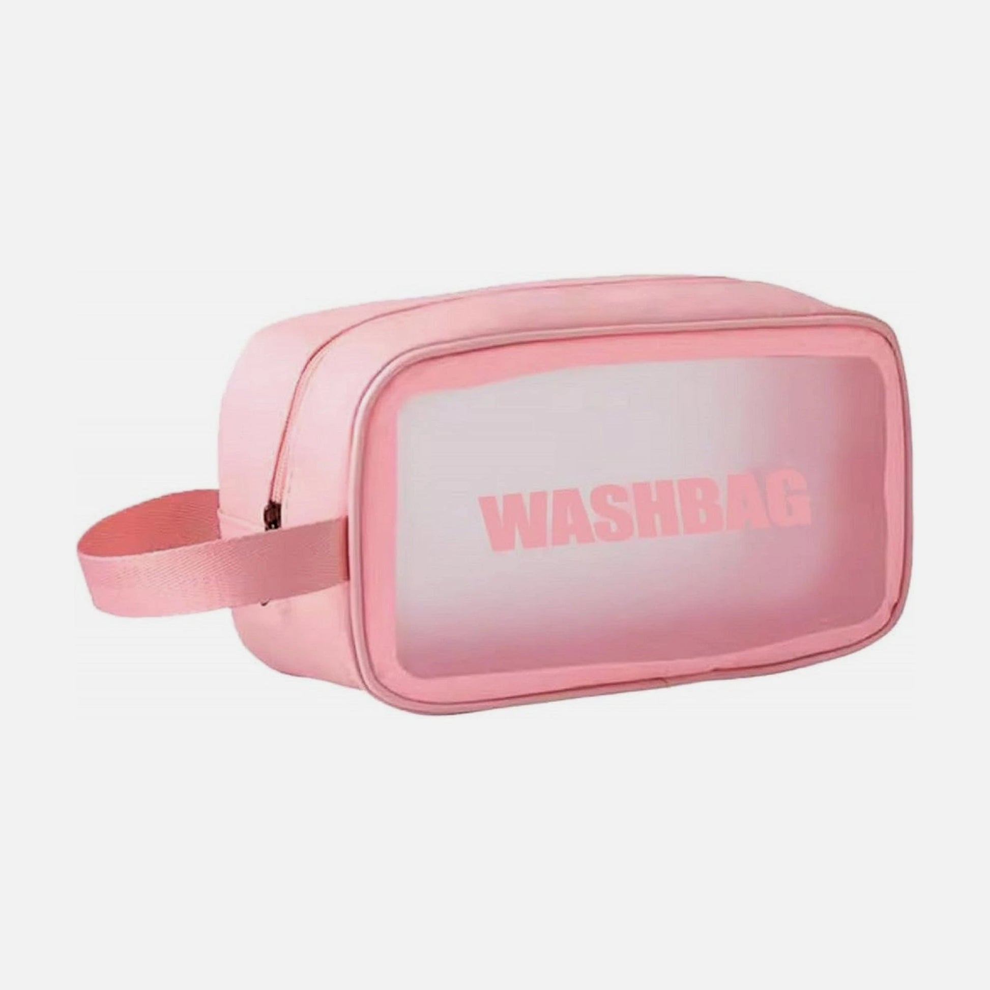 AJ Cosmetics & Accessories Travel Bag – Pink/Clear, 24.5x14.5x8.5cm