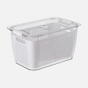 AJ Refrigerator Drain Basket – Fruit & Vegetable Storage, Removable Strainer, White