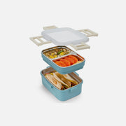 AJ O-Bento 2-Tier Insulated Lunch Box 1200ml – SUS304, Petrol Blue
