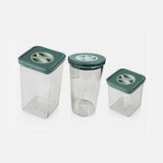 AJ Airtight Food Storage Containers Set of 3 – 1350ml + 1600ml + 2100ml, Clear