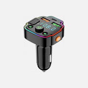 AJ FM Transmitter Bluetooth Handsfree Car Charger PD 20W – LED Display, RGB, 2 USB