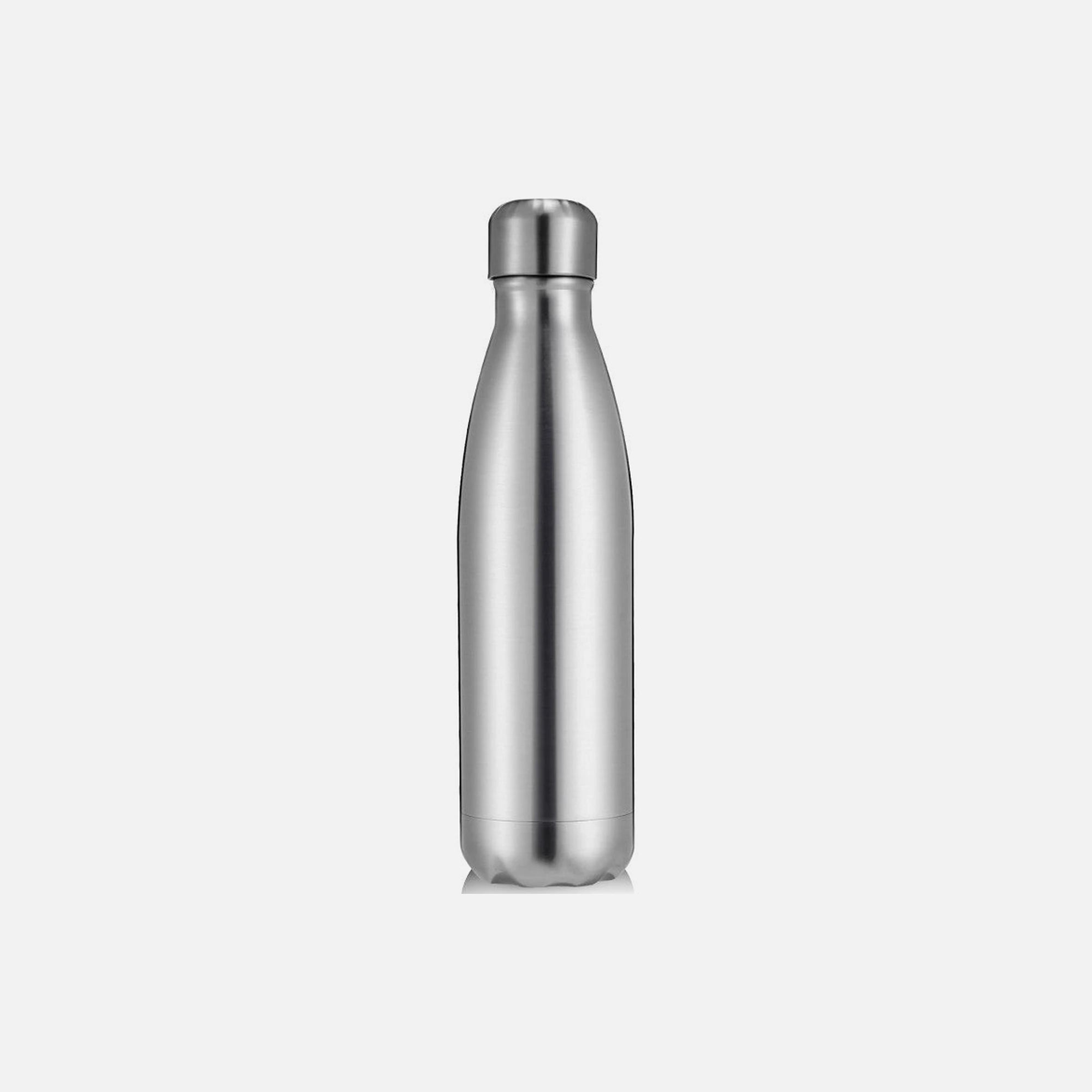AJ Stainless Steel Water Bottle 1000ml – Double Walled, BPA Free, Silver