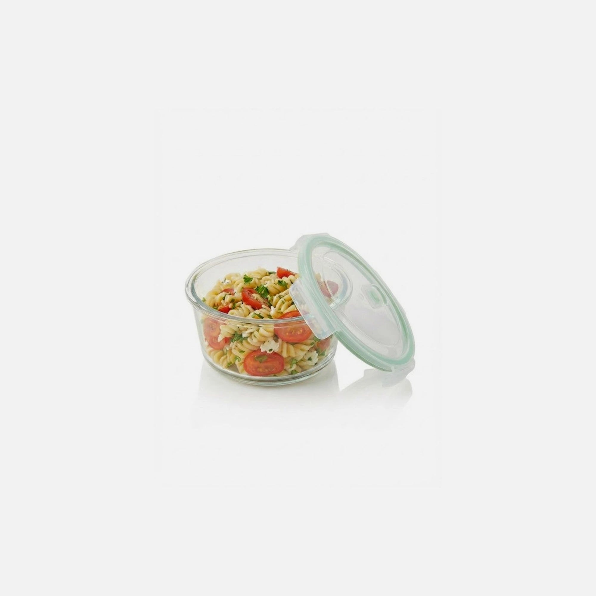 AJ Glass Food Container Round 660ml 15x6cm – Airtight, Transparent