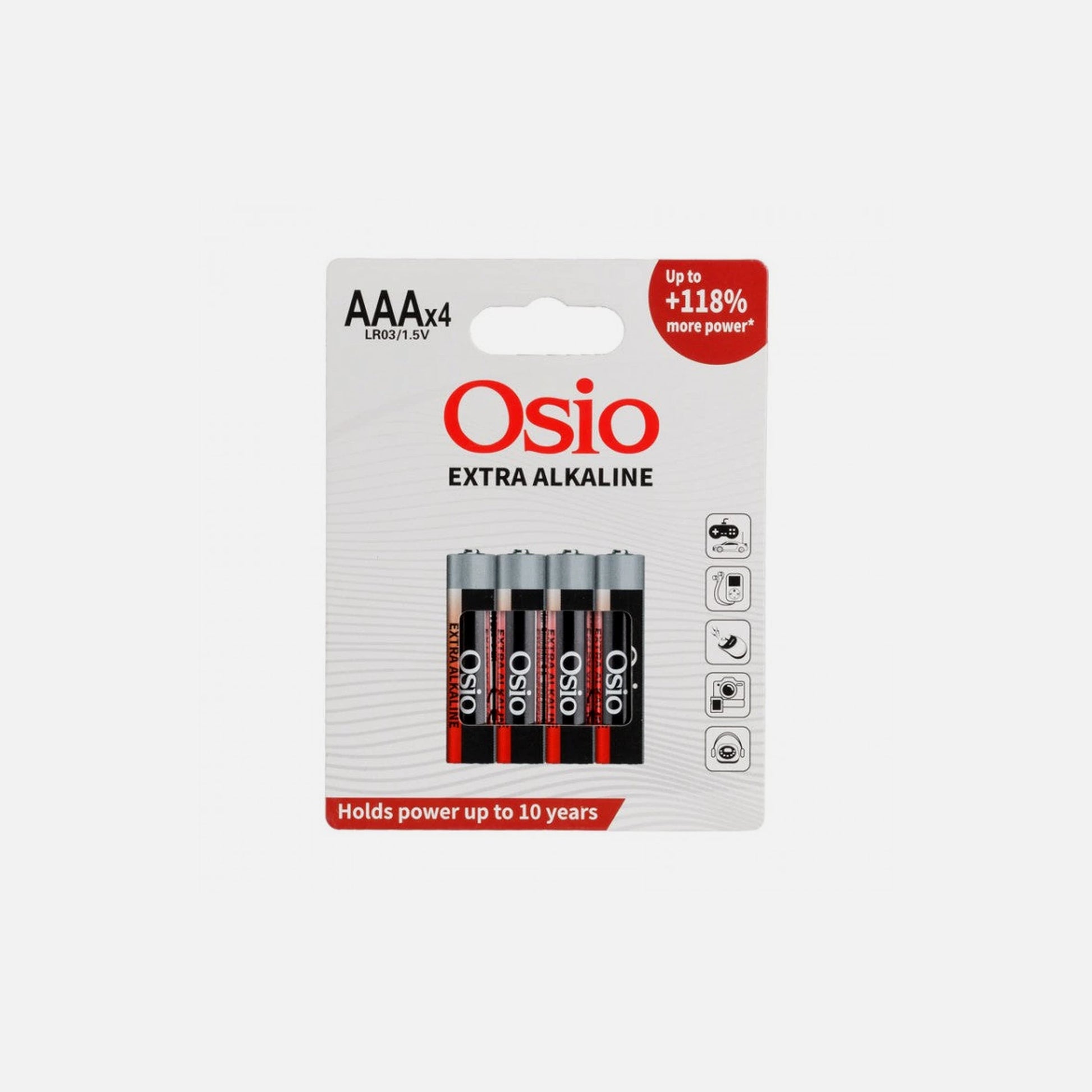 Osio LR03EO4B AAA Alkaline Batteries 1.5V LR03 (4-Pack)