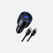 Ugreen 130W Car Charger PD/QC with USB-A & USB-C + USB-C Cable 1m, Grey