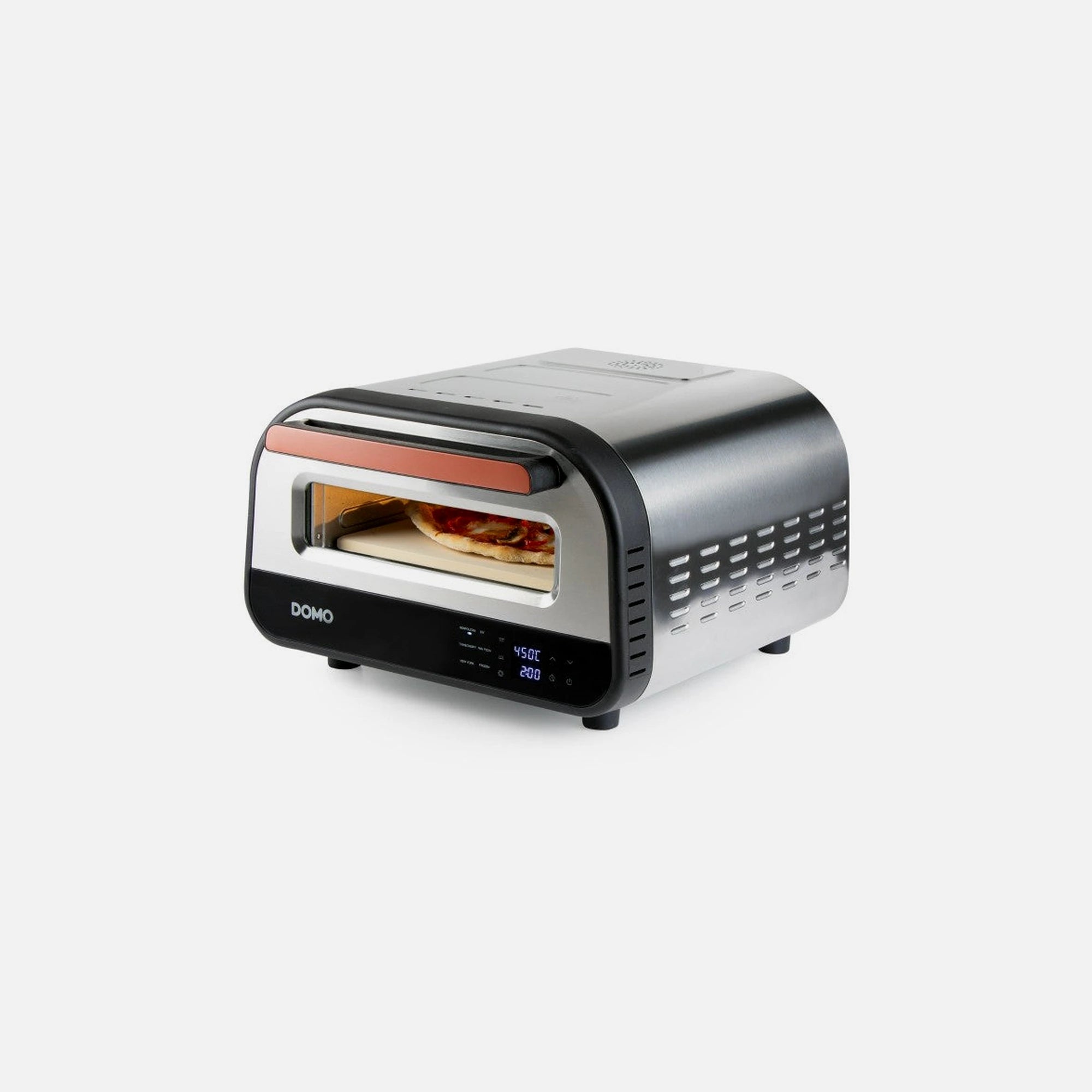 DOMO Pizza Genius Pizza Maker with Cordierite Stone Up to 450°C, PFAS-free + Pizza Server