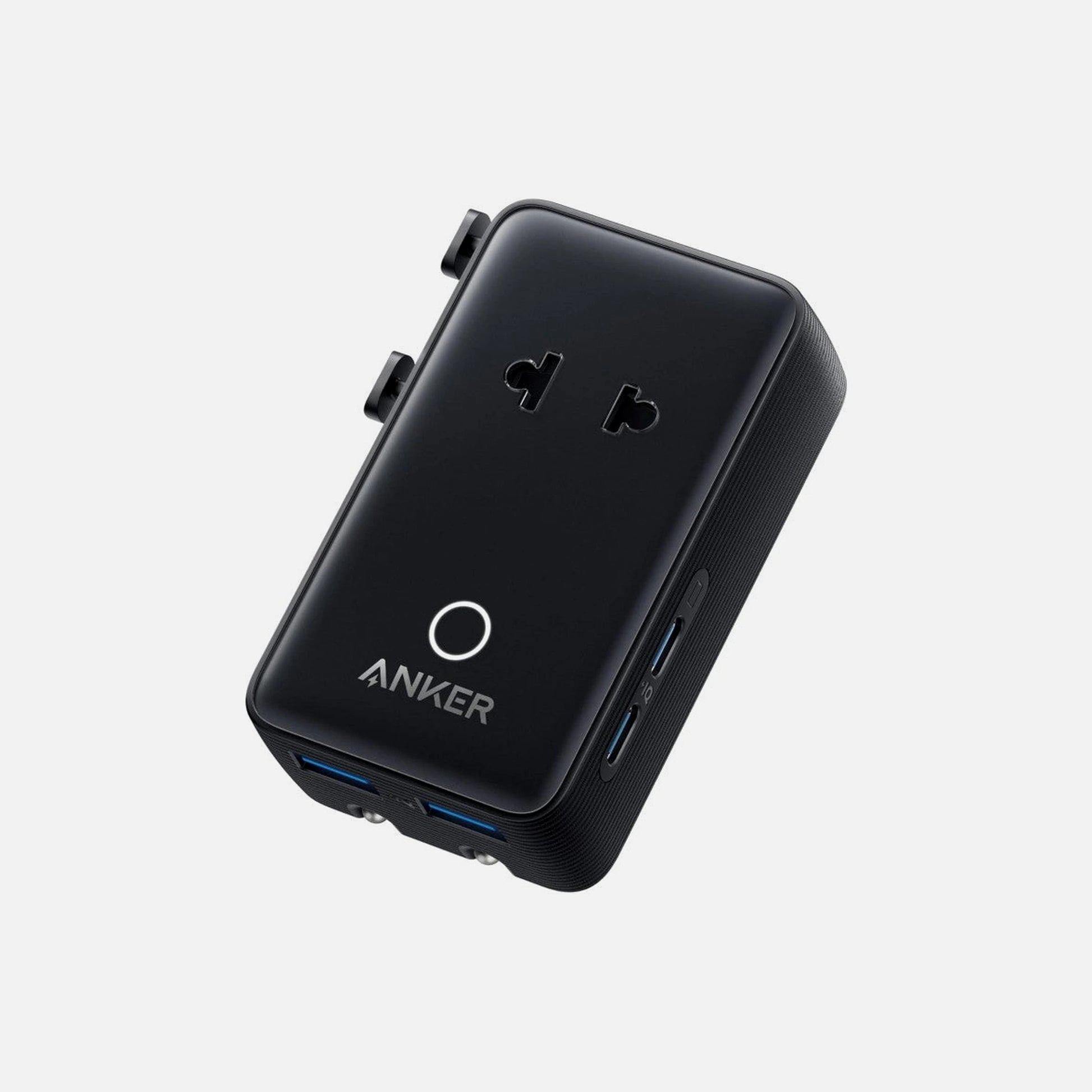 Anker Nano Travel Adapter 5-in-1 20W with USB-C PD & 2× USB-A, Black