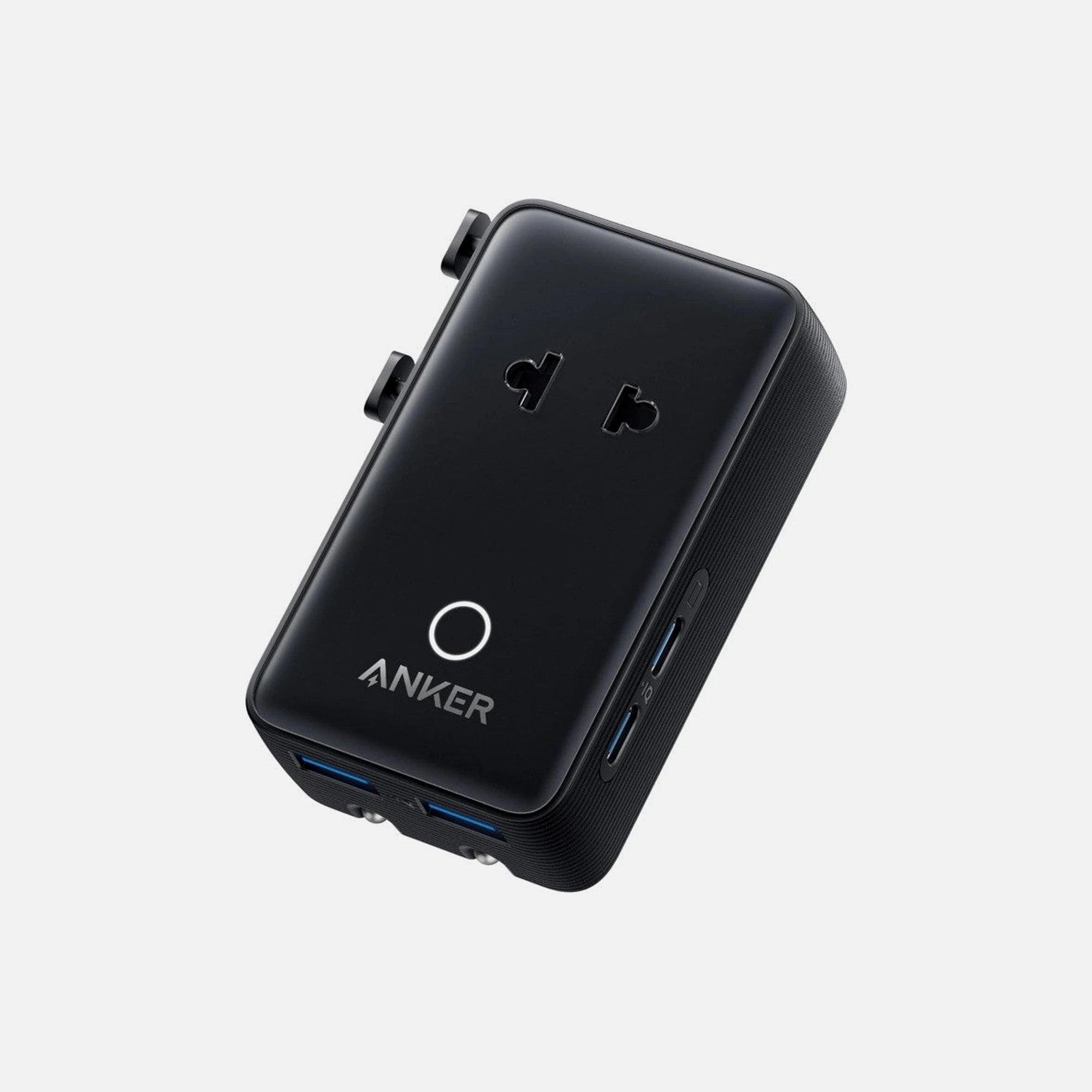 Anker Nano Travel Adapter 5-in-1 20W with USB-C PD & 2× USB-A, Black