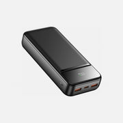 Swissten Power Line II 20000mAh 22.5W PD Power Bank – 3 Ports, LED Display, Black