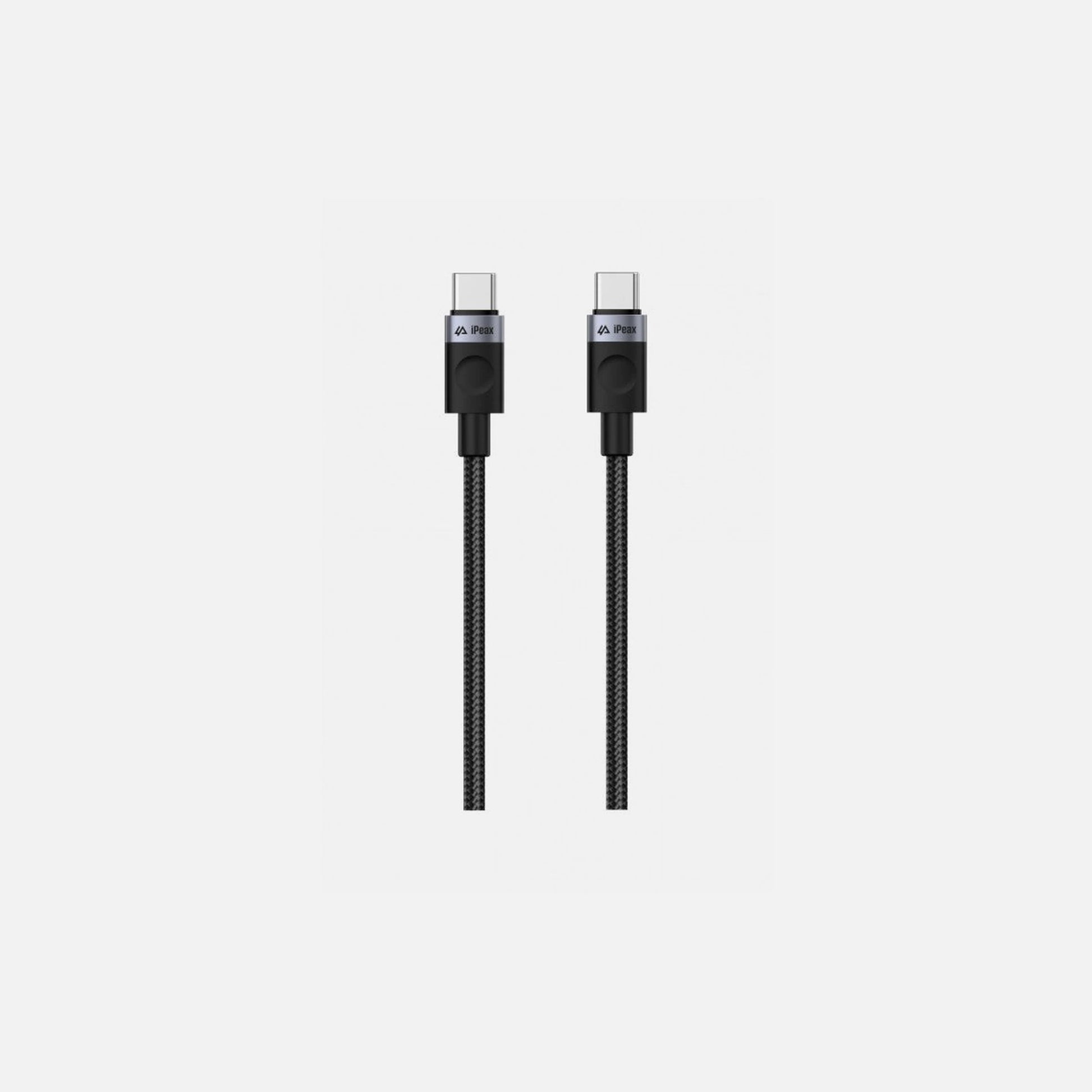 iPEAX Durable Textile USB-C to USB-C Cable 1.5m – Nylon Braided, Black
