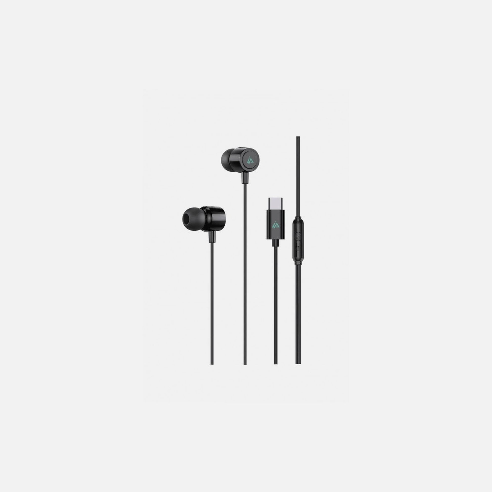 iPEAX Stereo USB-C Earphones with Microphone – 10mm Drivers, One-Button Control, Black