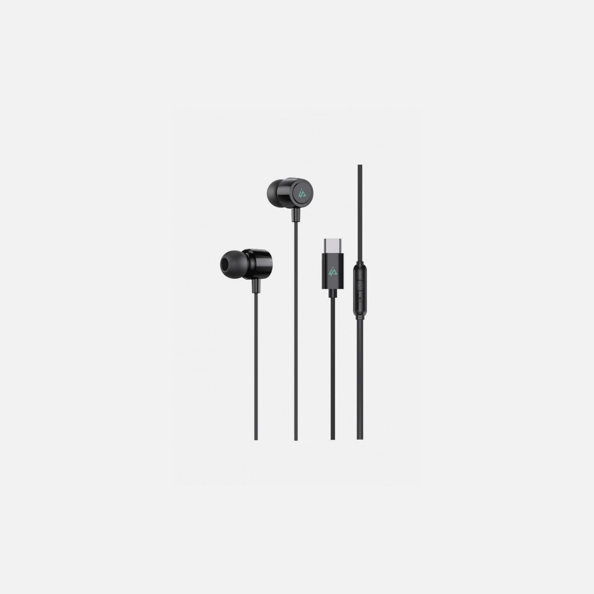iPEAX Stereo USB-C Earphones with Microphone – 10mm Drivers, One-Button Control, Black