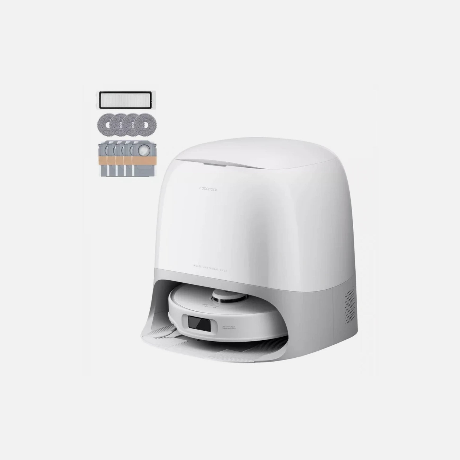 Roborock Q Revo Curv 5A1 Robot Vacuum & Mop 17000Pa with Auto Mop Lifting – White