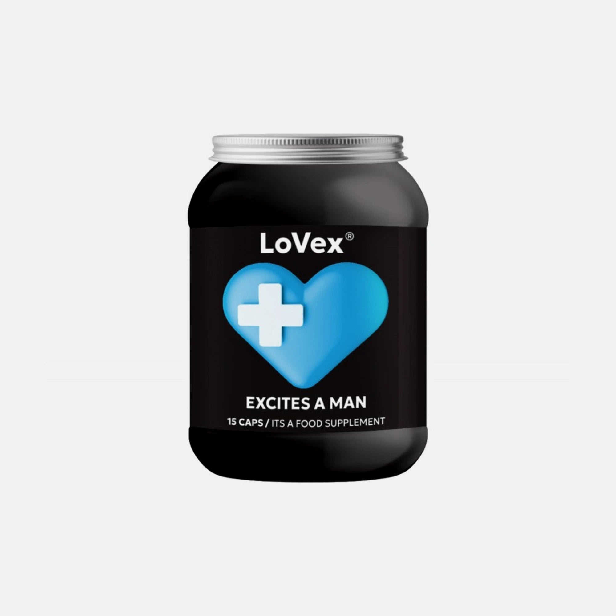 LoVex Excites A Man Herbal Supplement for Male Libido Support – 15 Capsules