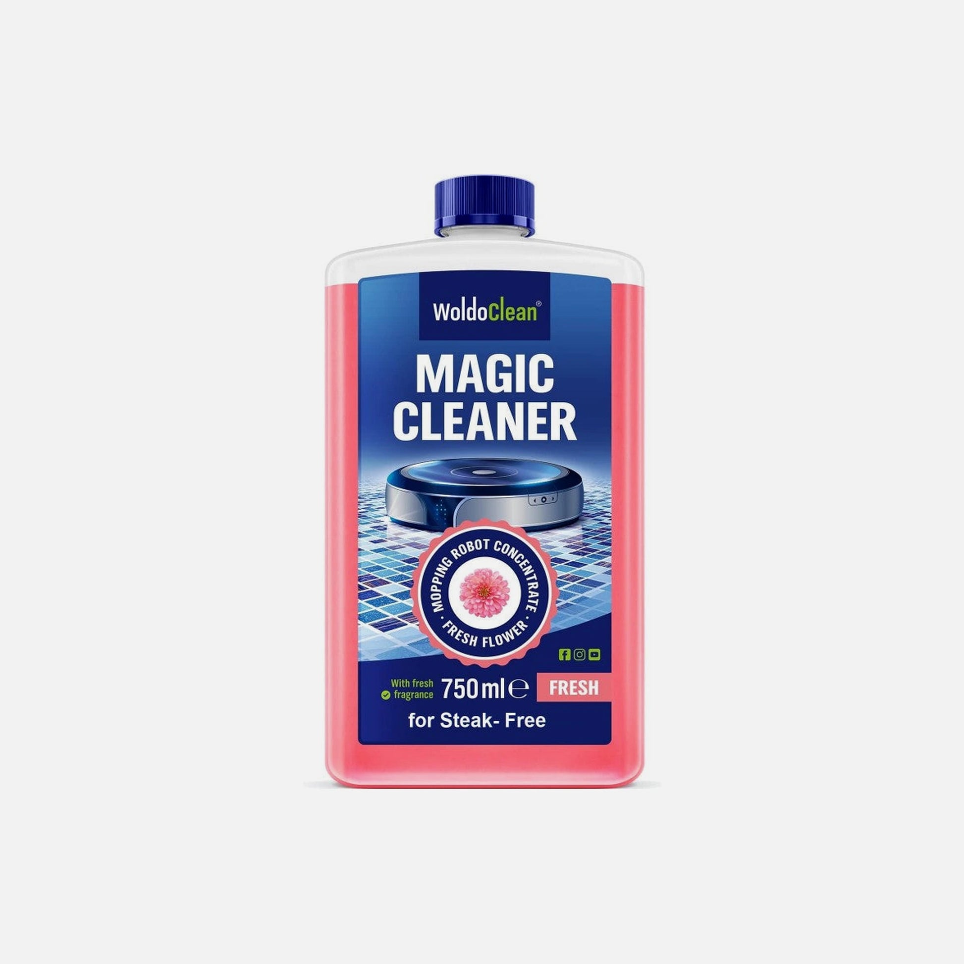 WoldoClean Magic Cleaner 750ml Concentrated Floor Detergent for Tiles & Robot Mops – Fresh Flowers