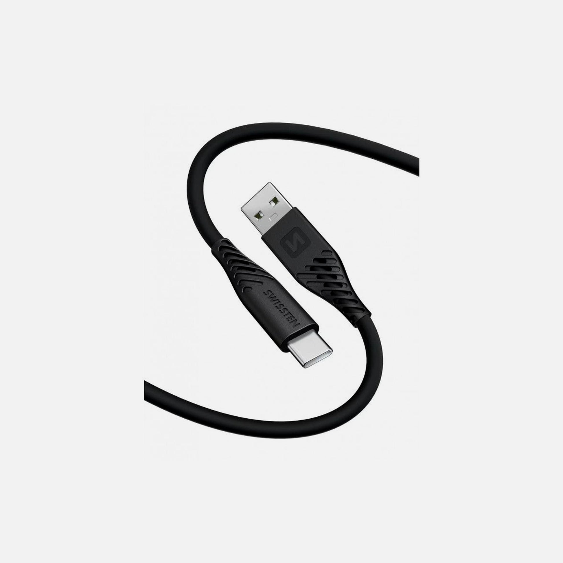 Swissten Soft Silicone USB-C to USB-C Cable 1.5m – Black