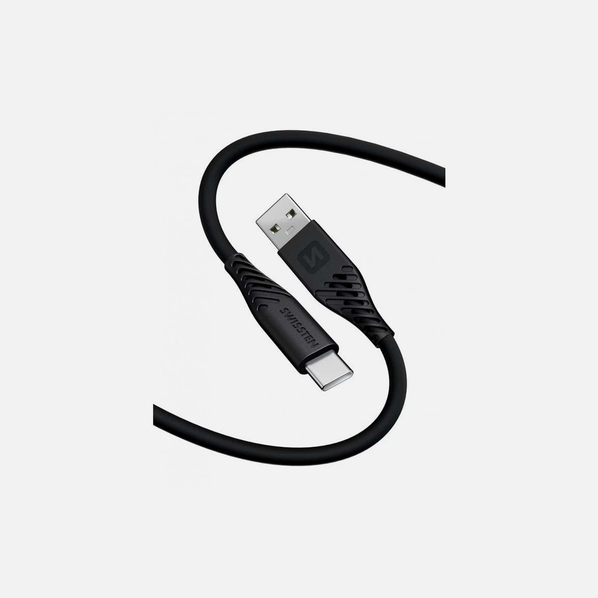 Swissten Soft Silicone USB-C to USB-C Cable 1.5m – Black