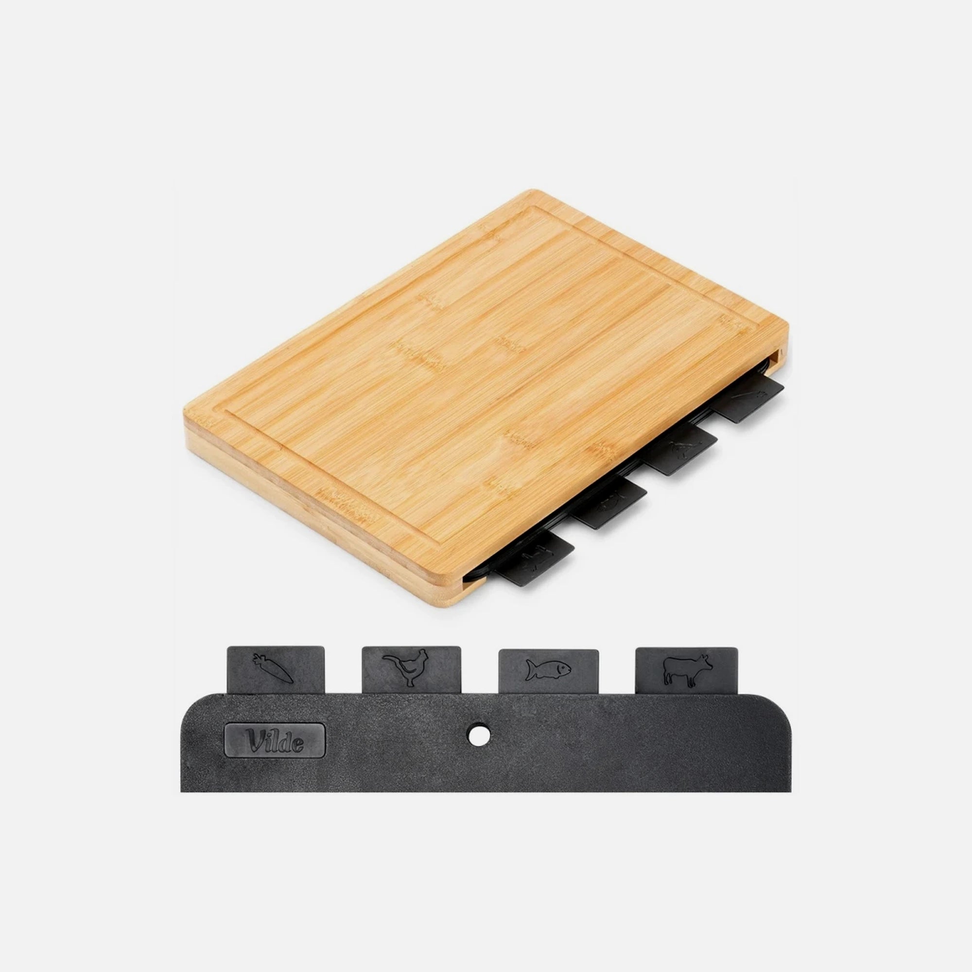 Vilde Bamboo Chopping Boards Set of 5 with Stand