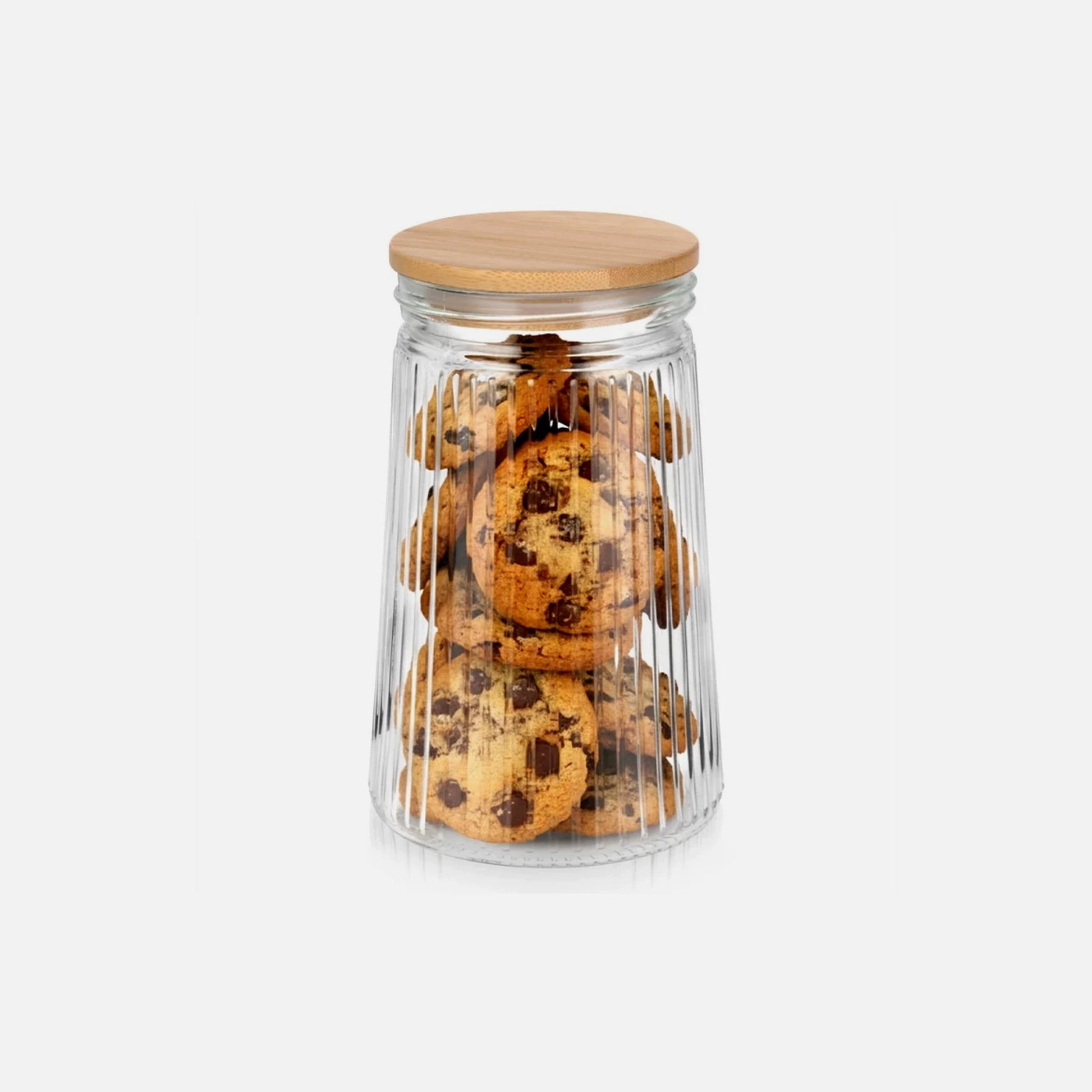 Vilde Premium 1000ml Borosilicate Glass Food Storage Jar – Bamboo Lid, Airtight Silicone Seal