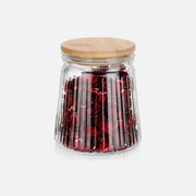 Vilde Premium 700ml Borosilicate Glass Food Storage Jar – Bamboo Lid, Airtight Silicone Seal