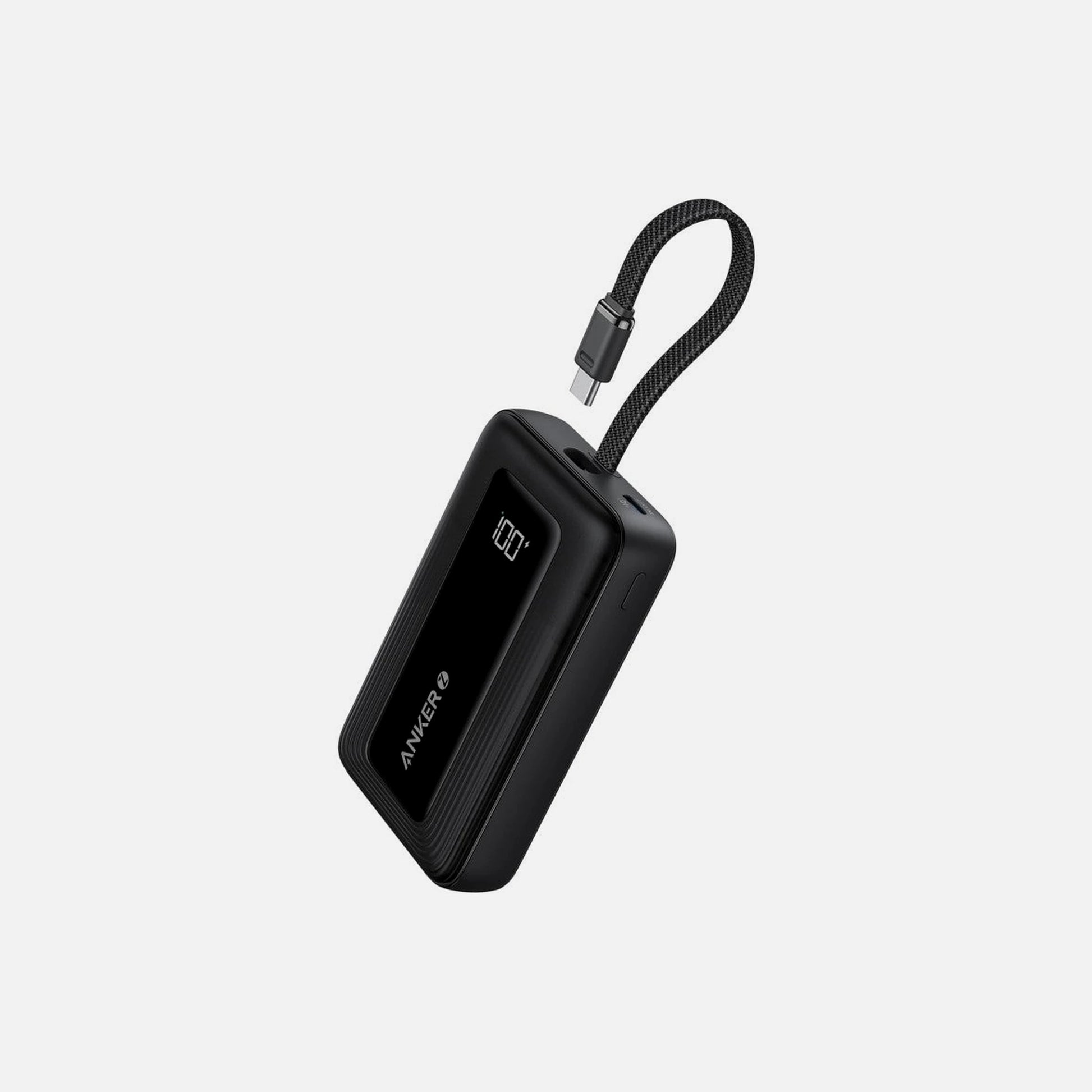 Anker Zolo Power Bank 10000mAh 30W – USB-A, USB-C & Built-In USB-C Cable, Black