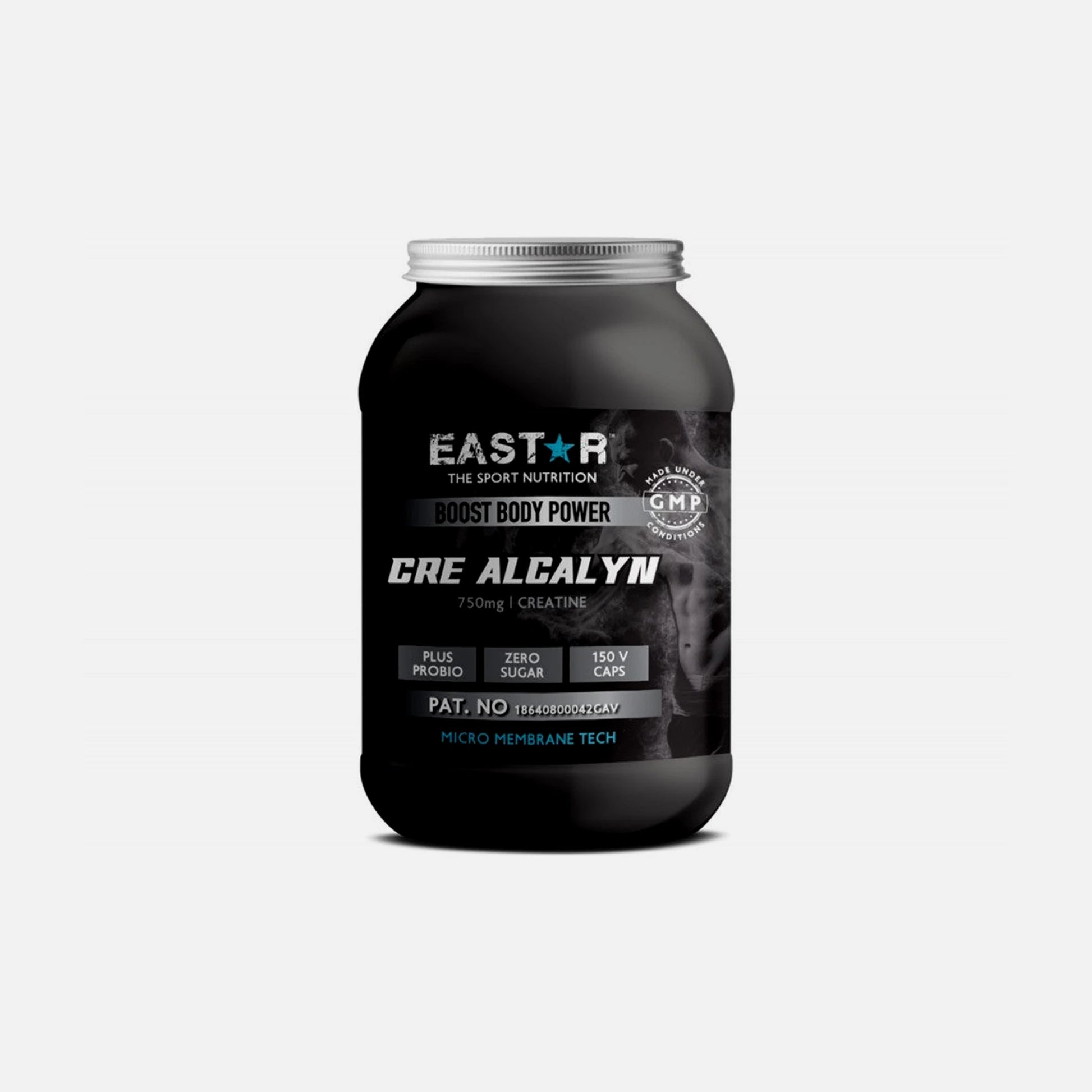 Eastar CRE ALKALYN Creatine with Probiotics – 150 Vegan Caps, 750mg