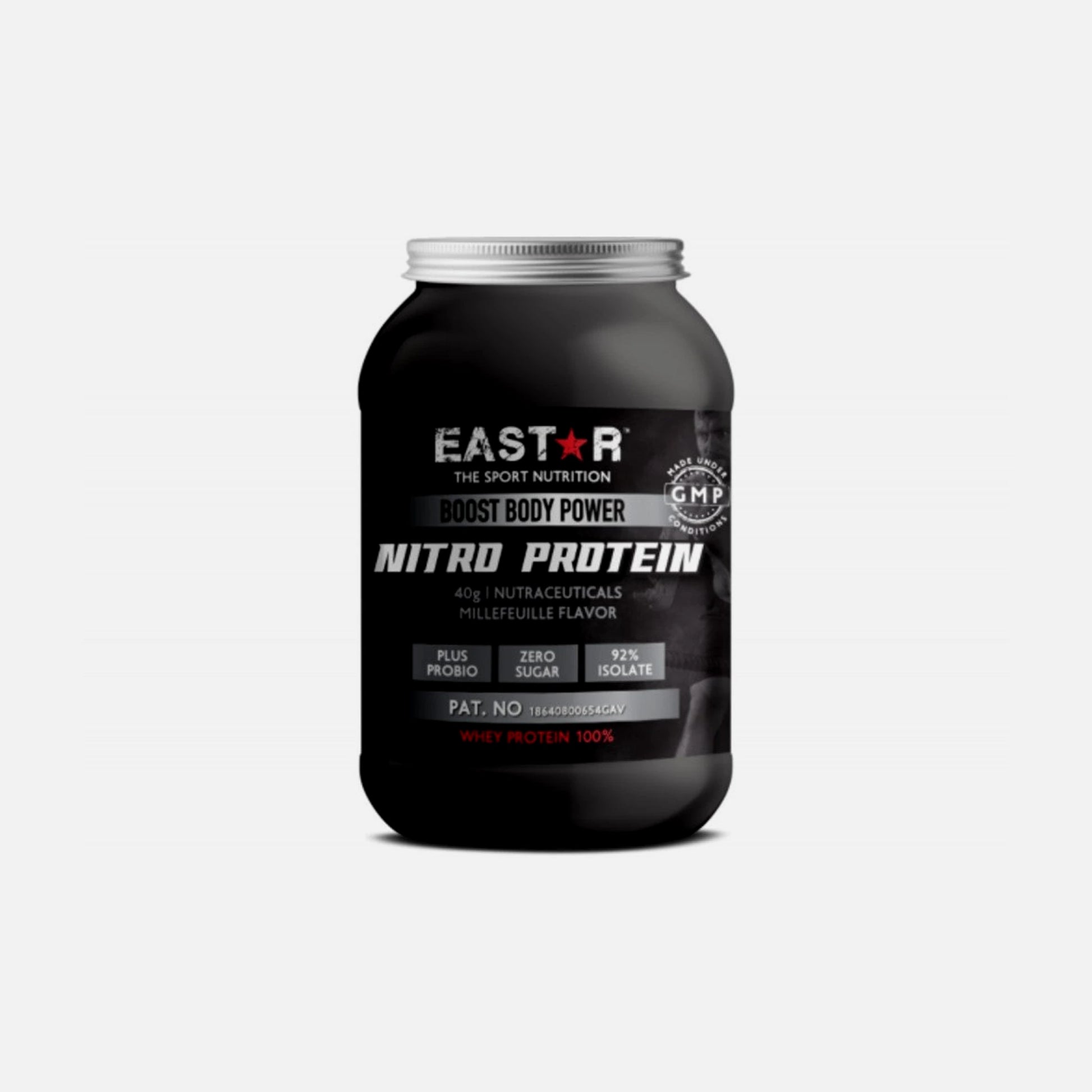 Eastar Nitro Protein 92% Whey Ultra Comb 1kg – Millefeuille Flavour, Caffeine & Creatine