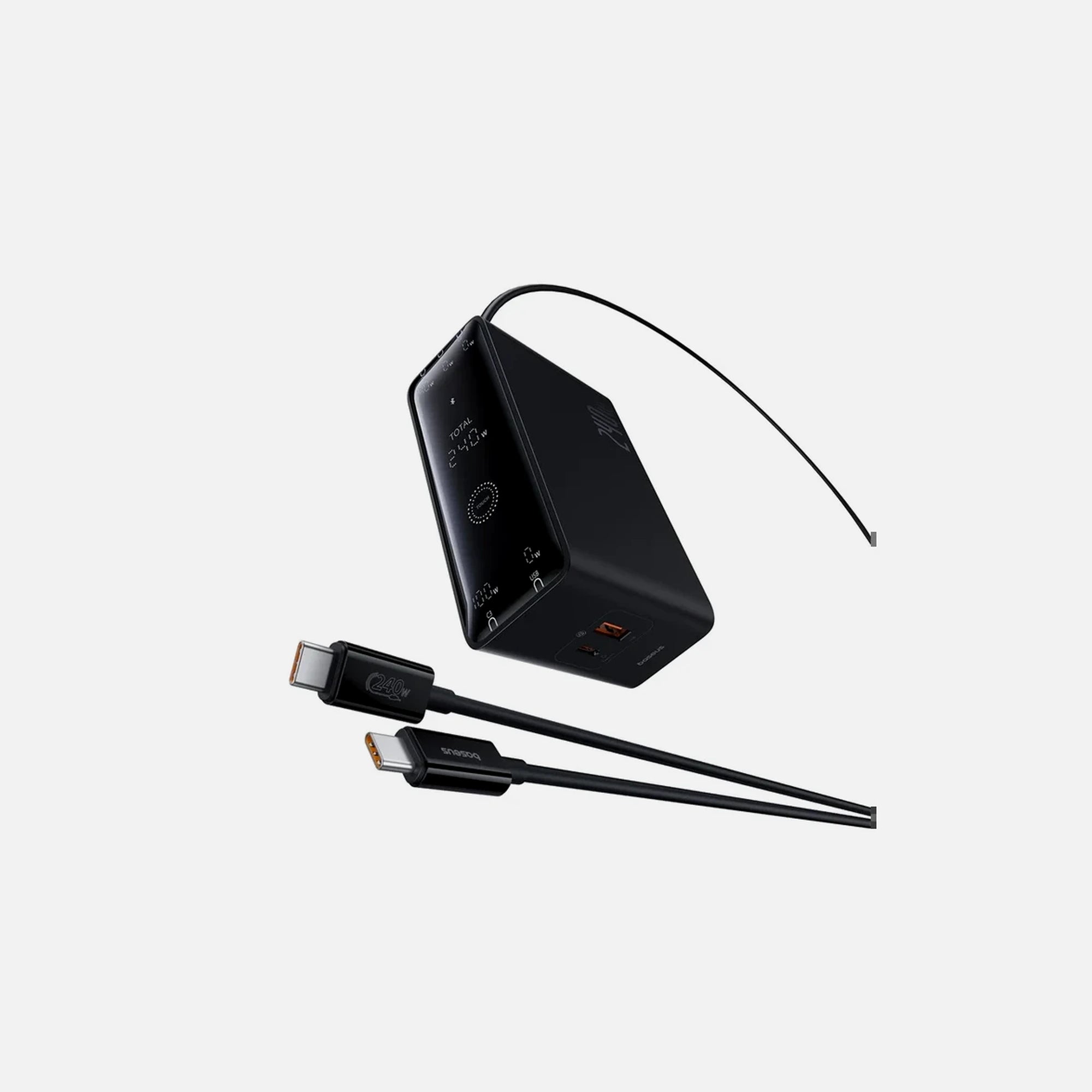 Baseus 240W GaN3 Pro Charger – PD3.1 / QC4.0 / AFC / FCP, 3x USB-C + USB-A, Black