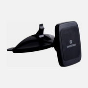 Swissten S-Grip Magnetic Car Holder – CD Slot, 6 Magnets, 360° Rotation, Black