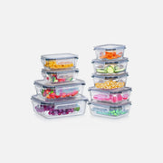 Vilde Premium 9-Piece Glass Food Container Set – 310ml to 1520ml, Airtight, Heat-Resistant