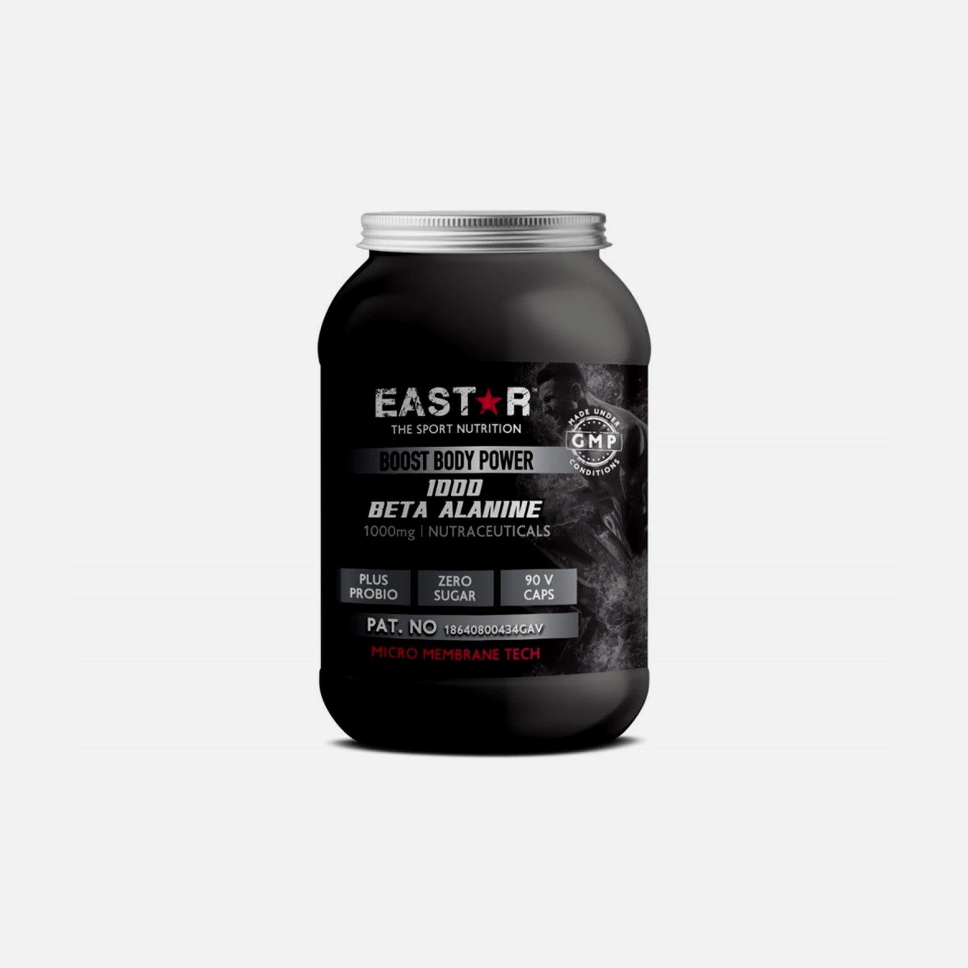 Eastar Beta Alanine 1000mg – 90 Vegan Capsules with Probiotics