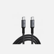 Arktos Hyperconnect USB-C to USB-C Cable 3m 240W – Nylon Braided, USB-IF Certified, Silver