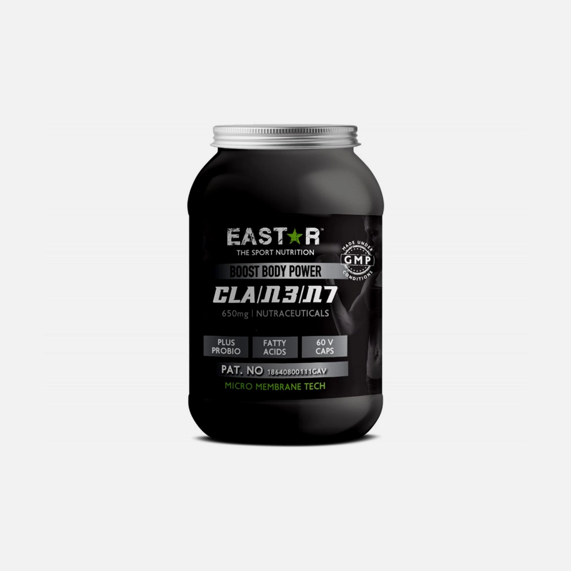 Eastar CLA + Omega-3 + Omega-7 Fatty Acids 650mg – 60 Vegan Capsules