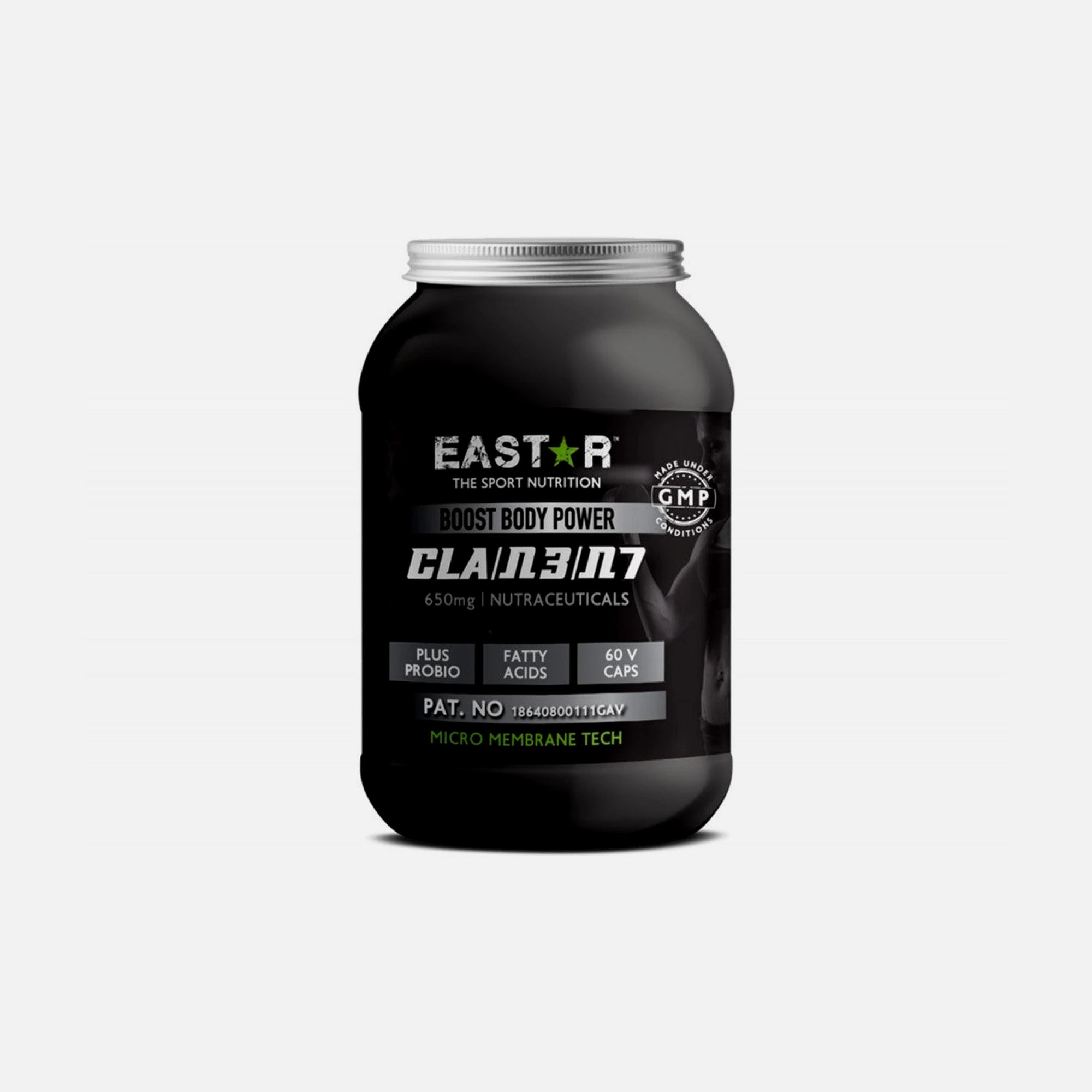 Eastar CLA + Omega-3 + Omega-7 Fatty Acids 650mg – 60 Vegan Capsules