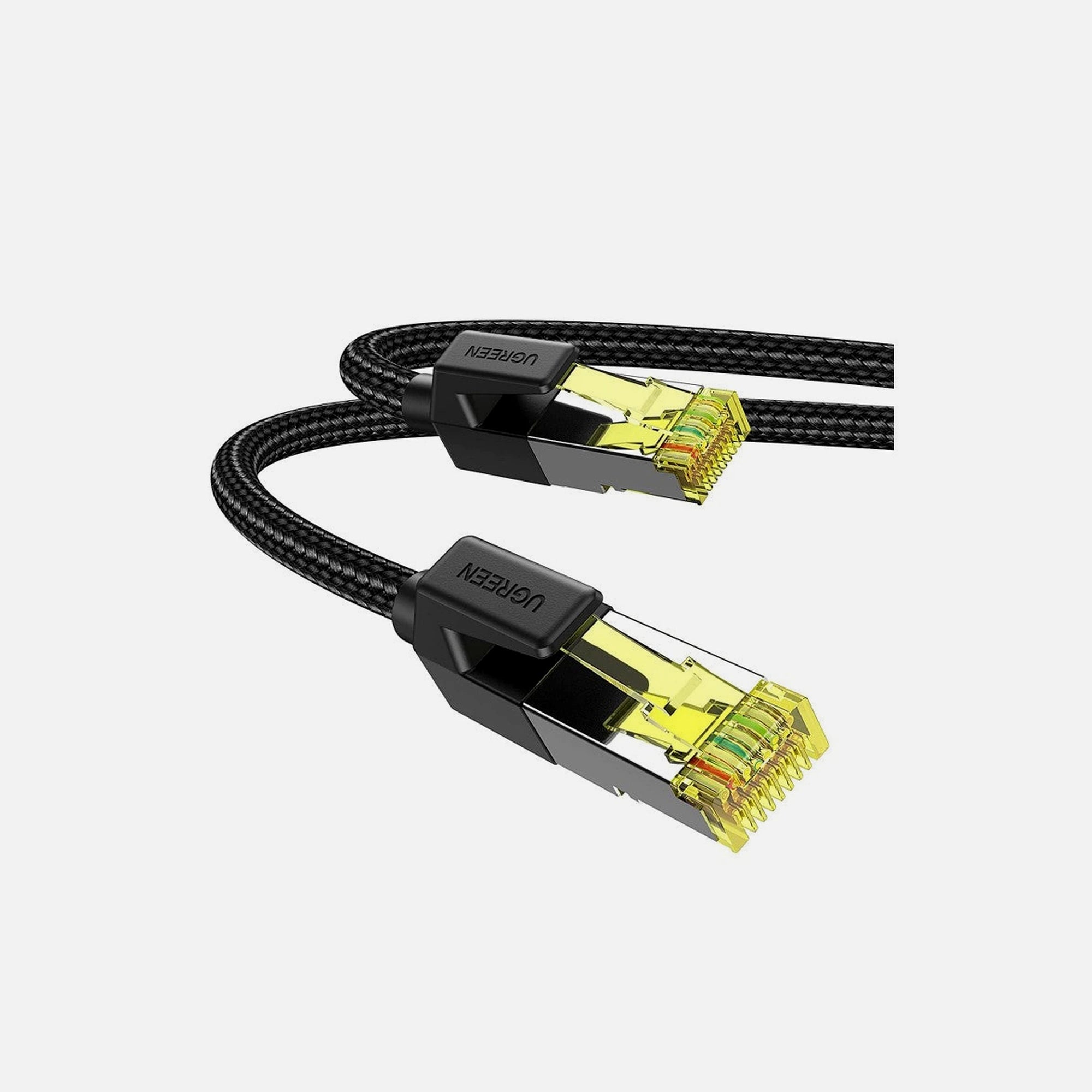 Ugreen Cat.7 F/FTP Ethernet Cable 3m – Nylon Braided, 10Gbps, 600MHz, RJ45 Shielded, Black