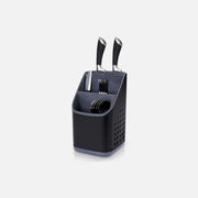 Vilde Cutlery Drainer 3 Compartments + Knife Slot 14×14cm – Black