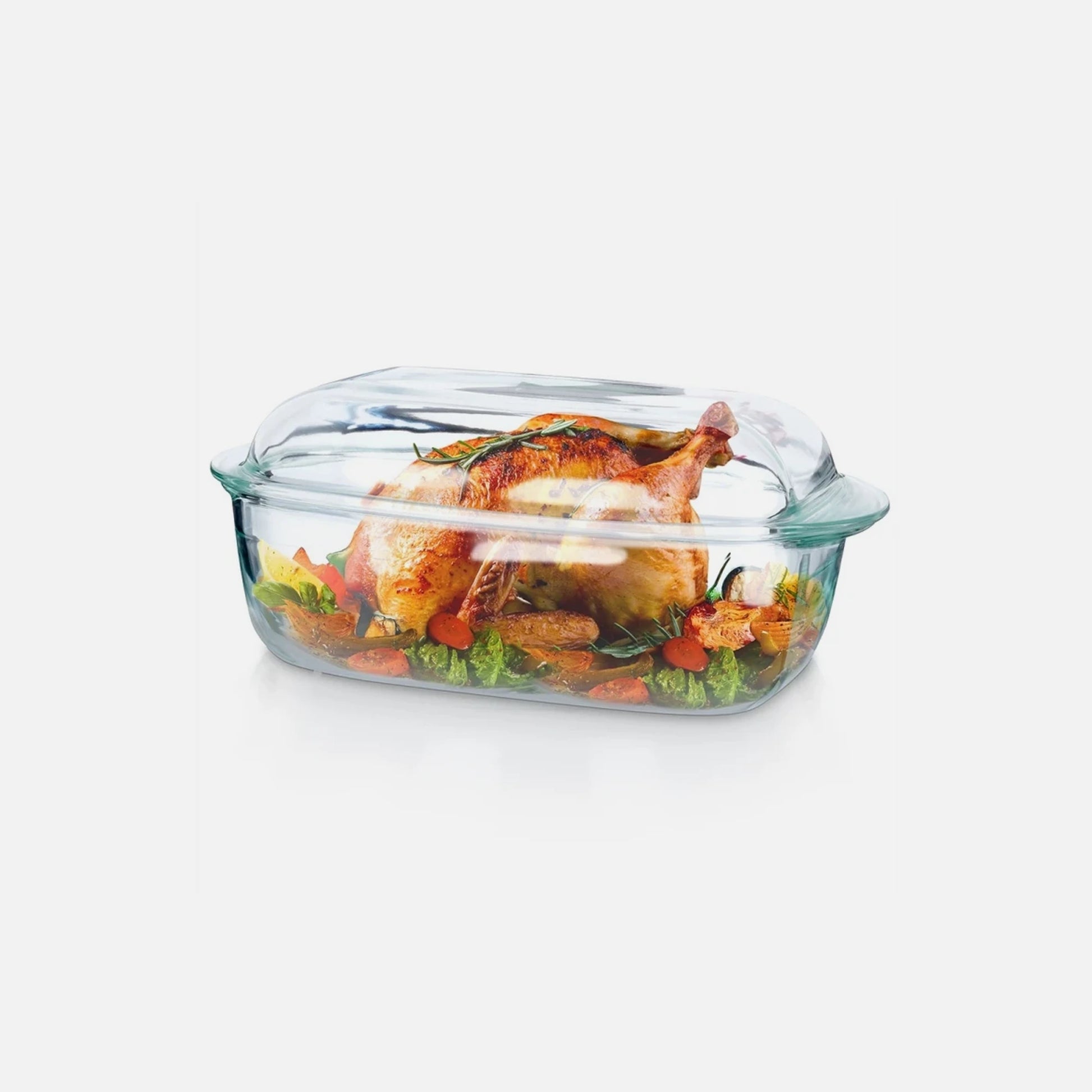Vilde Casserole Dish 2-in-1 Borosilicate Glass 3.5L + 1.5L with Lid