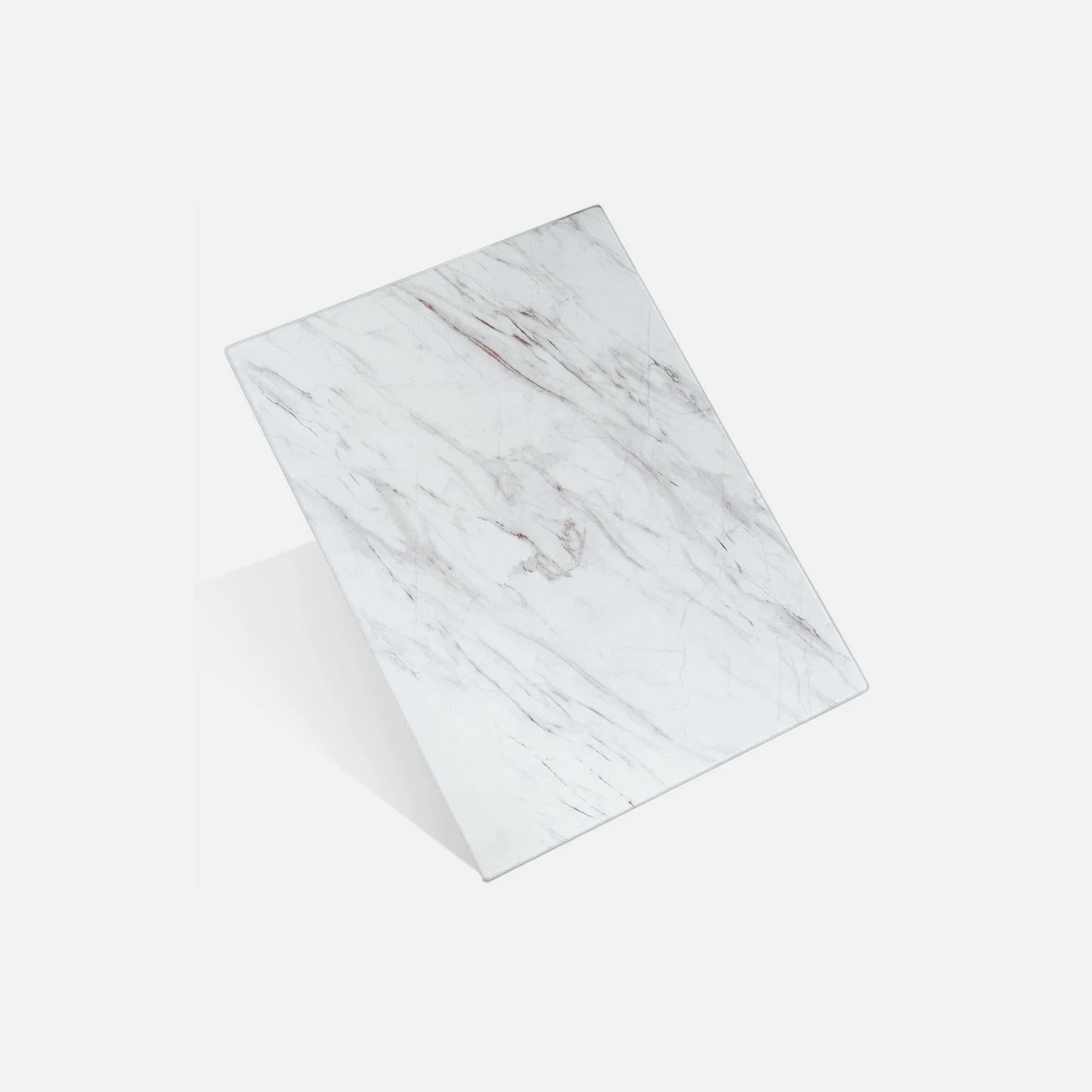 Vilde Chopping Board Tempered Glass 40×30cm – Marble White, Non-slip