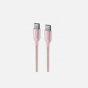 Swissten Durable Textile II USB-C to USB-C Cable 1.5m 60W – Nylon Braided, Pink