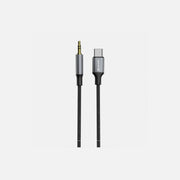 Swissten USB-C to 3.5mm AUX Audio Cable 1.5m – Nylon Braided, Black