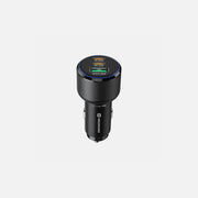 Swissten Car Charger 95W PD3.0 + QC4.0 – 2× USB-C + USB-A, Blue LED, Black