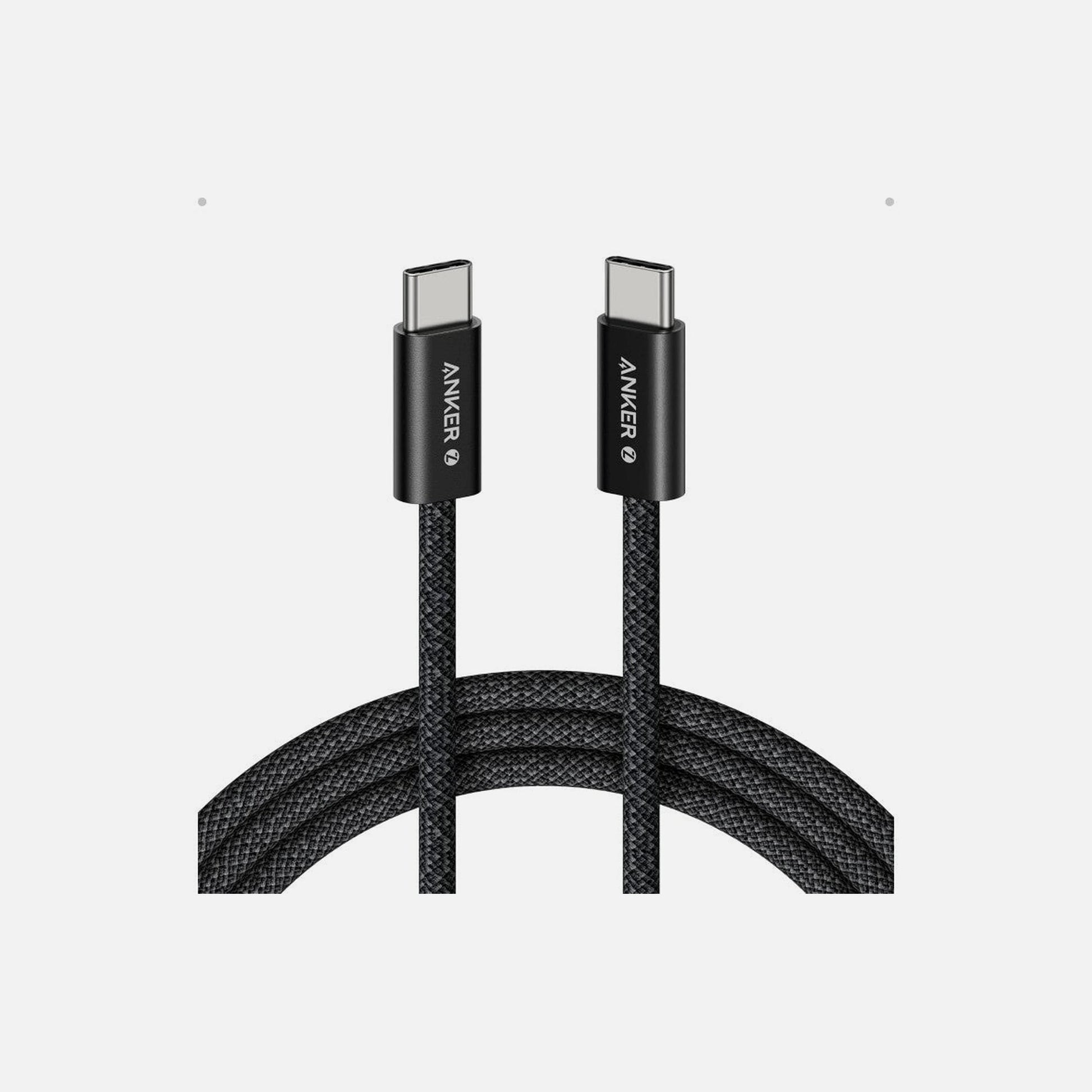 Anker Zolo USB-C to USB-C Cable 1.8m – 240W USB-IF Certified, Nylon Braided, Black