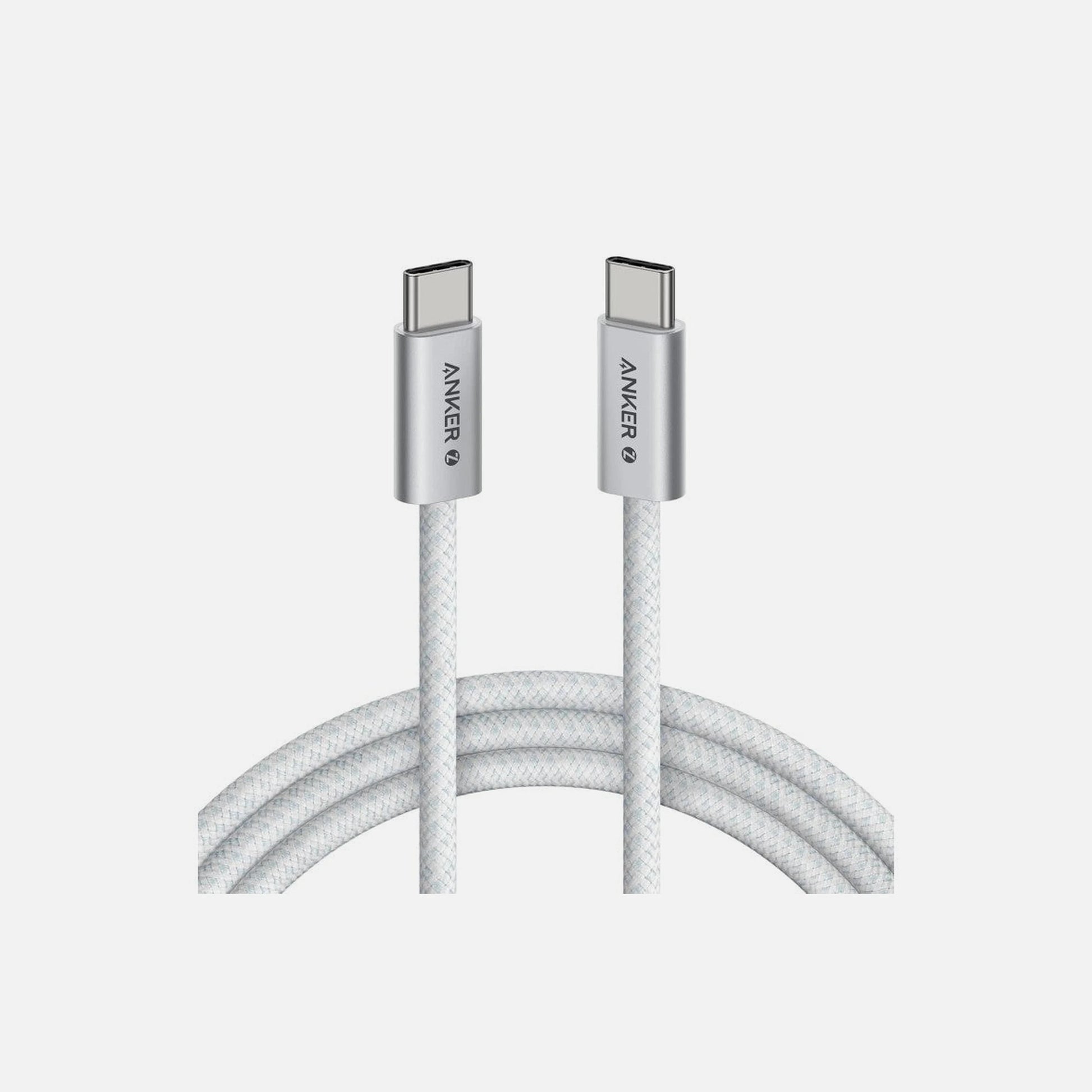 Anker Zolo USB-C to USB-C Cable 1.8m – 240W USB-IF Certified, Nylon Braided, White