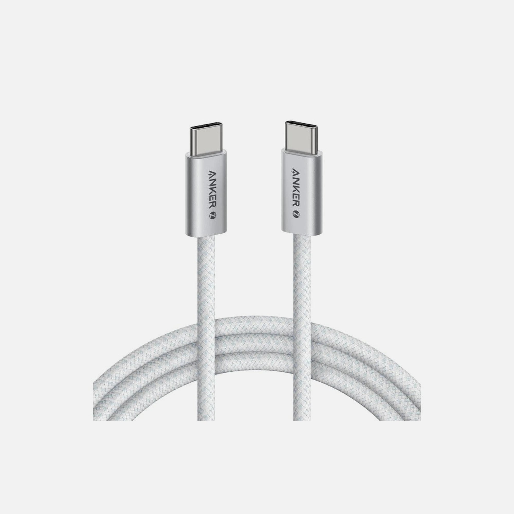 Anker Zolo USB-C to USB-C Cable 1.8m – 240W USB-IF Certified, Nylon Braided, White