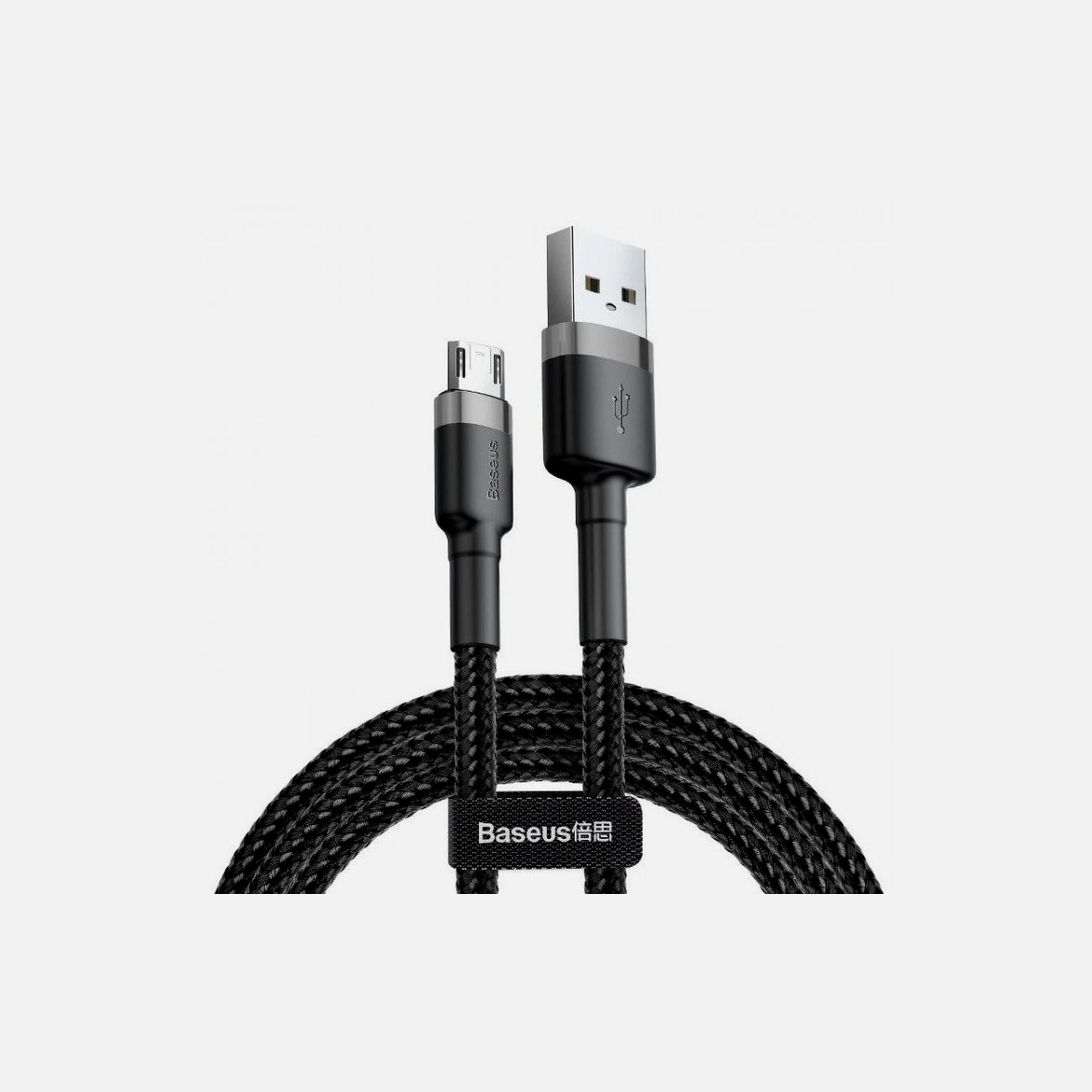 Baseus Cafule Micro USB Cable 0.5m – Nylon Braided, Reversible Plug, Black
